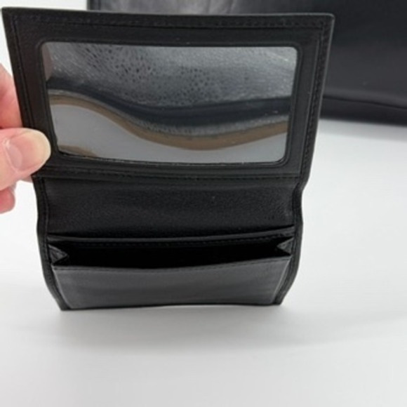 Tumi Leather Briefcase Laptop Bag, Luggage Tag, ID Wallet Black Business Travel - Picture 4 of 16